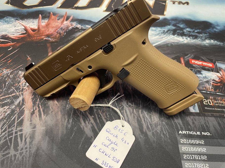 Glock 43X Coyote Cal 9mm P